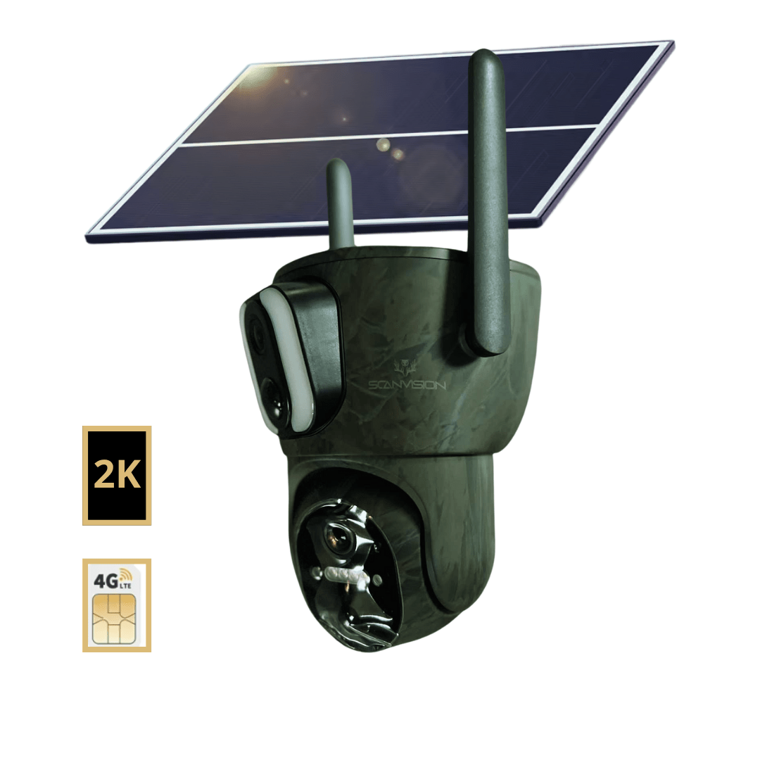 4G PTZ Viltkamera m/dobbel linse - Solcelle & Batteri - (inkl.minnekort) - Scanvision