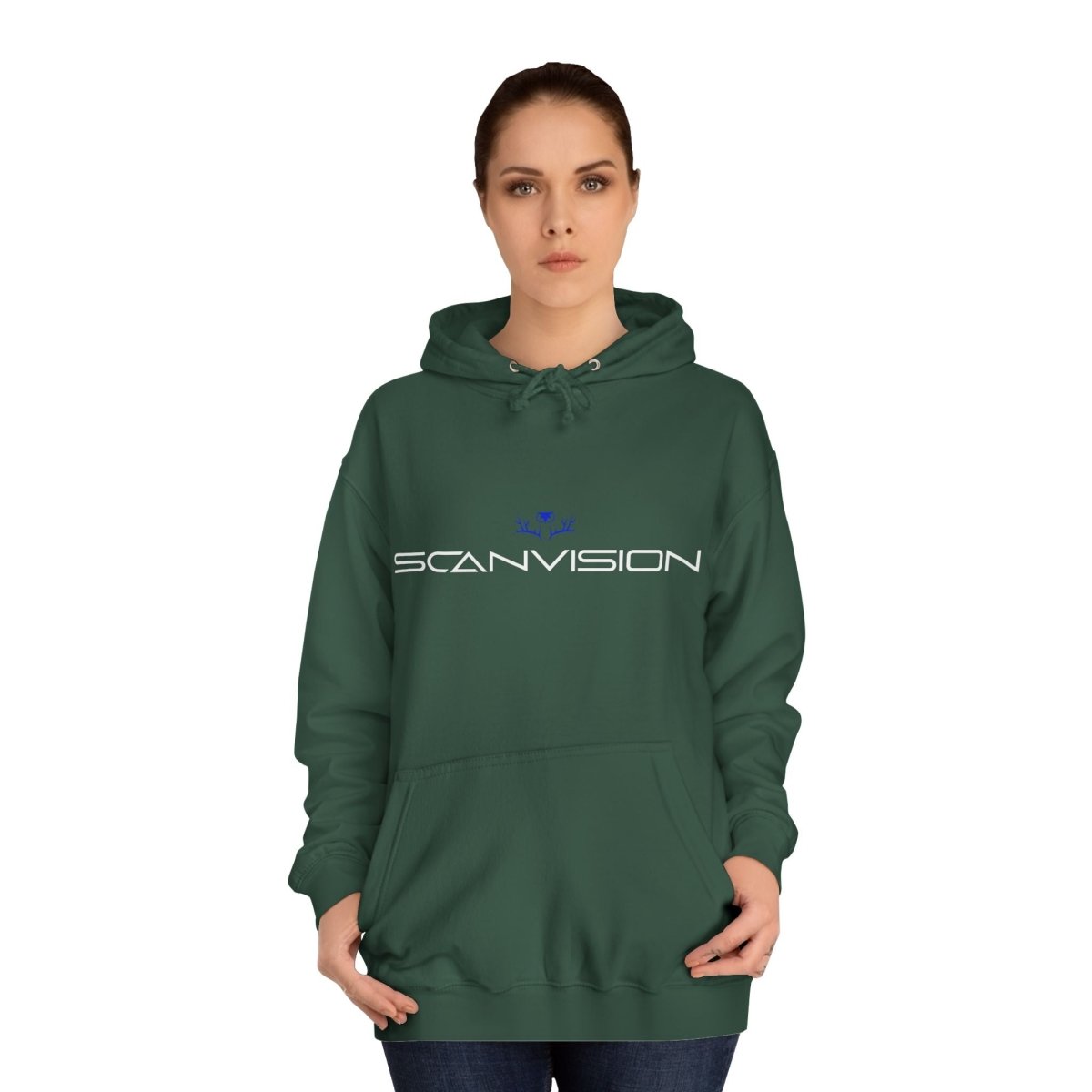 Unisex college - hettegenser - Blå logo - Scanvision