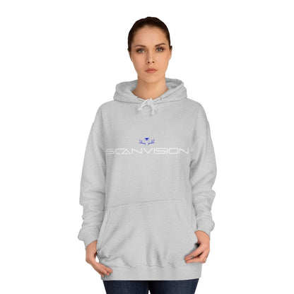 Unisex college - hettegenser - Blå logo - Scanvision