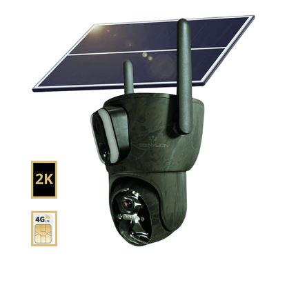 4G PTZ Viltkamera m/dobbel linse - Solcelle & Batteri - (inkl.minnekort) - Scanvision