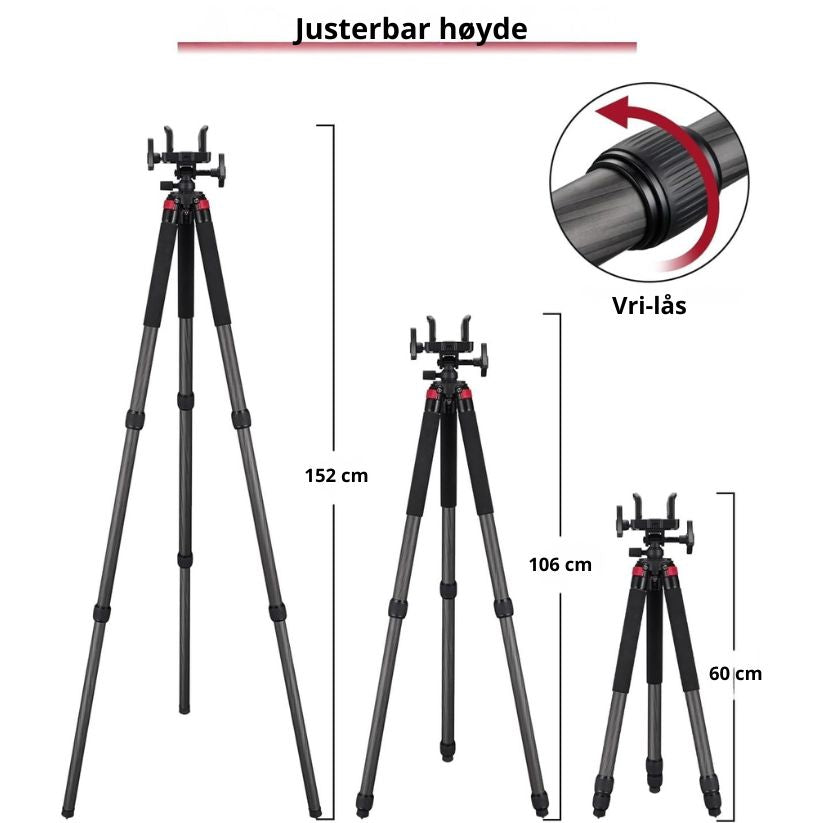 Trakiom Carbon Fiber Tripod - Skytestøtte - Scanvision
